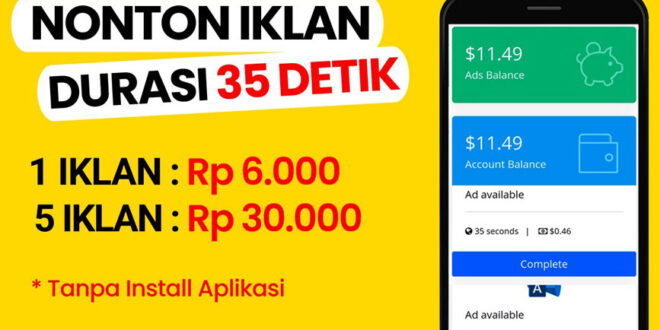 Aplikasi Lihat Iklan Dapat Uang