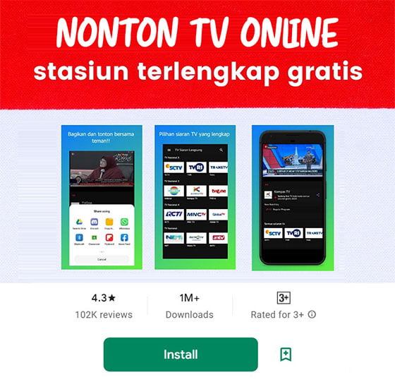 Aplikasi Nonton TV Online di Android